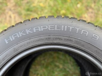 4x Zimní pneu Nokian Hakkapeliitta 9 - 215/60 R16 XL - 90% - 5
