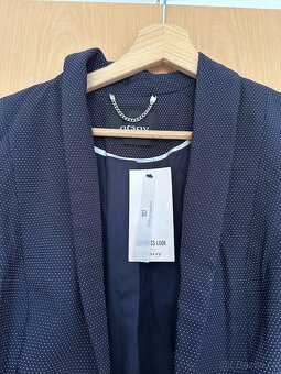 Dámské sako tmavě modré s puntíky - 5