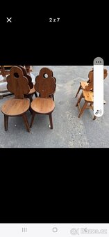 Prodam dreveny stul+6 zidli - 5