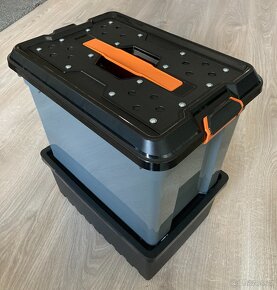 Šedý kompostér s chovnou nádobou o objemu 18 l - 5