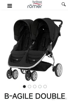 Dvojkocarek, sourozenecký Britax double - 5
