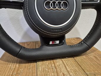 AUDI VOLANT CELO-PERFOROVANY - BIELE PREŠIVANIE - 5