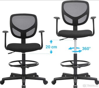 Nová kancelářská židle s křížem pro nohy - 5