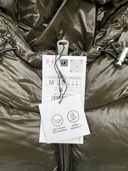 Zara Péřová Zimní Bunda Tmavě Zelená | Puffer Jacket Dark Gr - 5