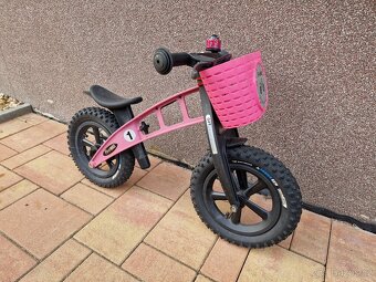 FIRSTBIKE - růžový s košíčkem a adaptérem na snížení - 5