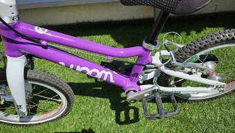 Detske kolo woom 2 (14") fialove. Top stav - 5
