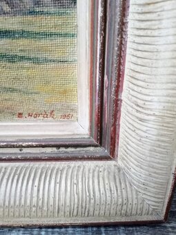 OBRAZ ORIGINÁL „SNOPY NA POLI“ AUTOR E. HORÁK 1951 - 5