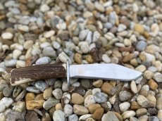 Ručně vyrobené lovecké nože, střenka z pravého paroží - 5