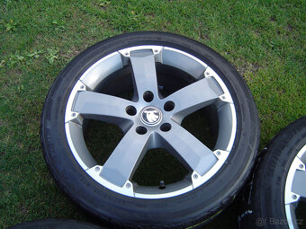 4X LETNÍ HLINÍKOVÁ KOLA ŠKODA OCTAVIA III 225/45 R17.TOP - 5