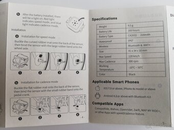 senzor kadence/rychlosti, ANT+ i Bluetooth - 5
