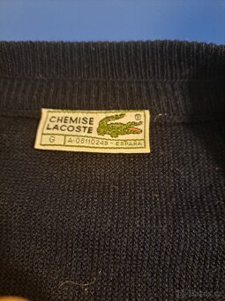 Černý retro svetr značky Lacoste - 5