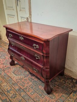 Komoda - barokni styl - břichatka - větší model - mahagon - 5