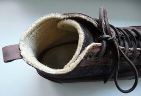 Luxusní kotník. zateplené kožené boty 37 - 5