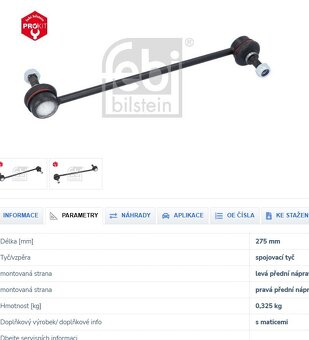 přední desky + kosti stabilizátoru FIAT MAREA Febi Bilstein - 5