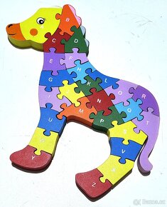 VZDĚLÁVACÍ ŽIRAFA DŘEVĚNÉ PUZZLE ABECEDA I ČÍSLA (NOVÉ) - 5