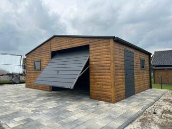 Plechová garáž 7x5m. - 5