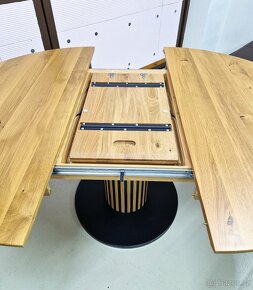 Nový rozkládací stůl dub masiv 130+40 cm - 5