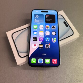 iPhone 15 Plus 128GB modrý, jako nový, rok záruka - 5
