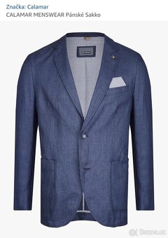 Calamar pánské sako vel. 3XL len + bavlna nové - 5