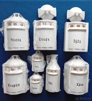 SECESNÍ DÓZY TENKOSTĚNNÝ PORCELÁN ZLACENÉ - 5