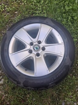 Alu kola 5x112 originál Škoda Octavia II 205/55 R16 - 5