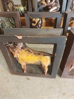 Staré dekoratívní keramické kachle - 5