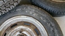 Prodám 4ks originál plechové obuté disky na Škoda 105,120 M - 5