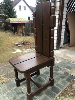 Masivní dubový stůl + 6 židlí - 5