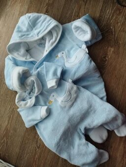 Modrý plyšový overal zn.Sardon - 5