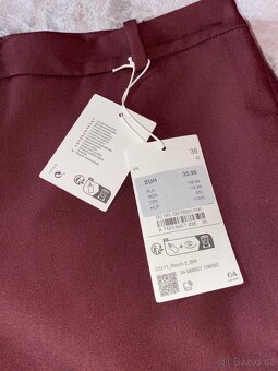 Vínové elegantní kalhoty - 5