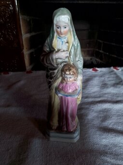STAROŽITNÁ PORCELÁNOVÁ SOŠKA SVĚTICE S DĚVČÁTKEM - 5