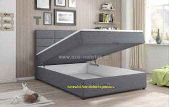 Boxspring postel 120x200 šedá antracit - 5