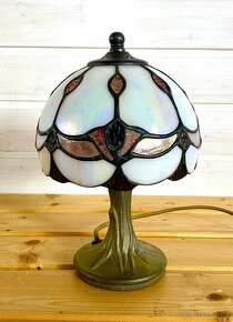 Stará malá Tiffany lampa, rozměry 27 x 15 cm - 5