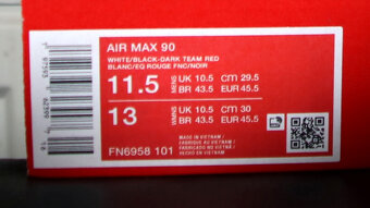 Prodám nové, nenošené boty NIKE Air Max 90 vel 45.5 - 5