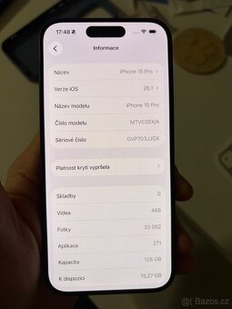 iPhone 15 Pro modrý titan 128 GB - 5
