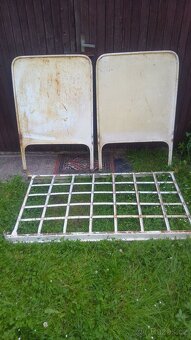 Plechová postýlka Dětská první rep.starožitnost postel Retro - 5