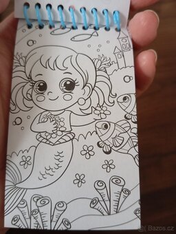 Dětská dívčí sada - deníčky, omalovánky pastelky - 5