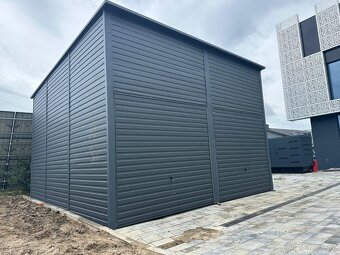 Plechová garáž 6x6m - 5
