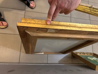 Dva rámy obrazů s fotokopii / hezký stav rámů / cena za 2kus - 5