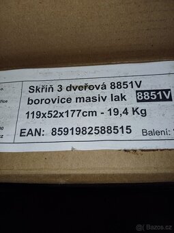 Skříň 3dveřová 8851 vosk - 5