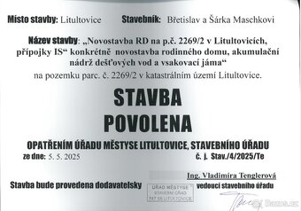 Prodám pozemek včetně projektu RD a stavebního povolení - 5
