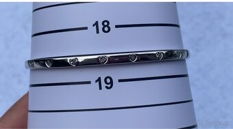 Stříbrný náramek s diamanty + certifikát - 5