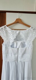 Bílé svatební šaty velikost 34 - 5