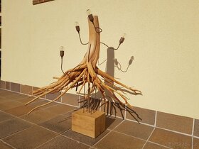 Dřevěná lampa - kořen - 5