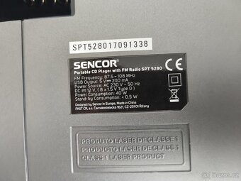 Rádio Sencor CD/MP3/USB/BT/FM/budík, baterie - 5