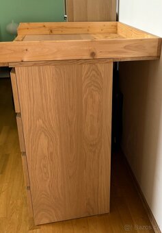 Komoda MALM 80x100x48 cm + přebalovací pult - 5