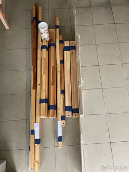 Dětská oboustranná postel KURA, dřevo borovice, 90x200 cm - 5