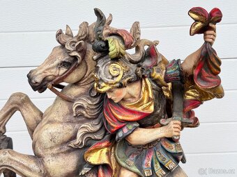 Nádherné veliké sousoší svatý Martin a žebeák jen osobně - 5