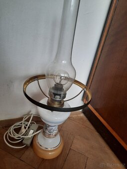 Retro lampa ze 70.let ve stylu petrolejky - 5
