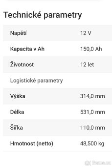 Trakční baterie Fiamm FIT151 150 ah - 5